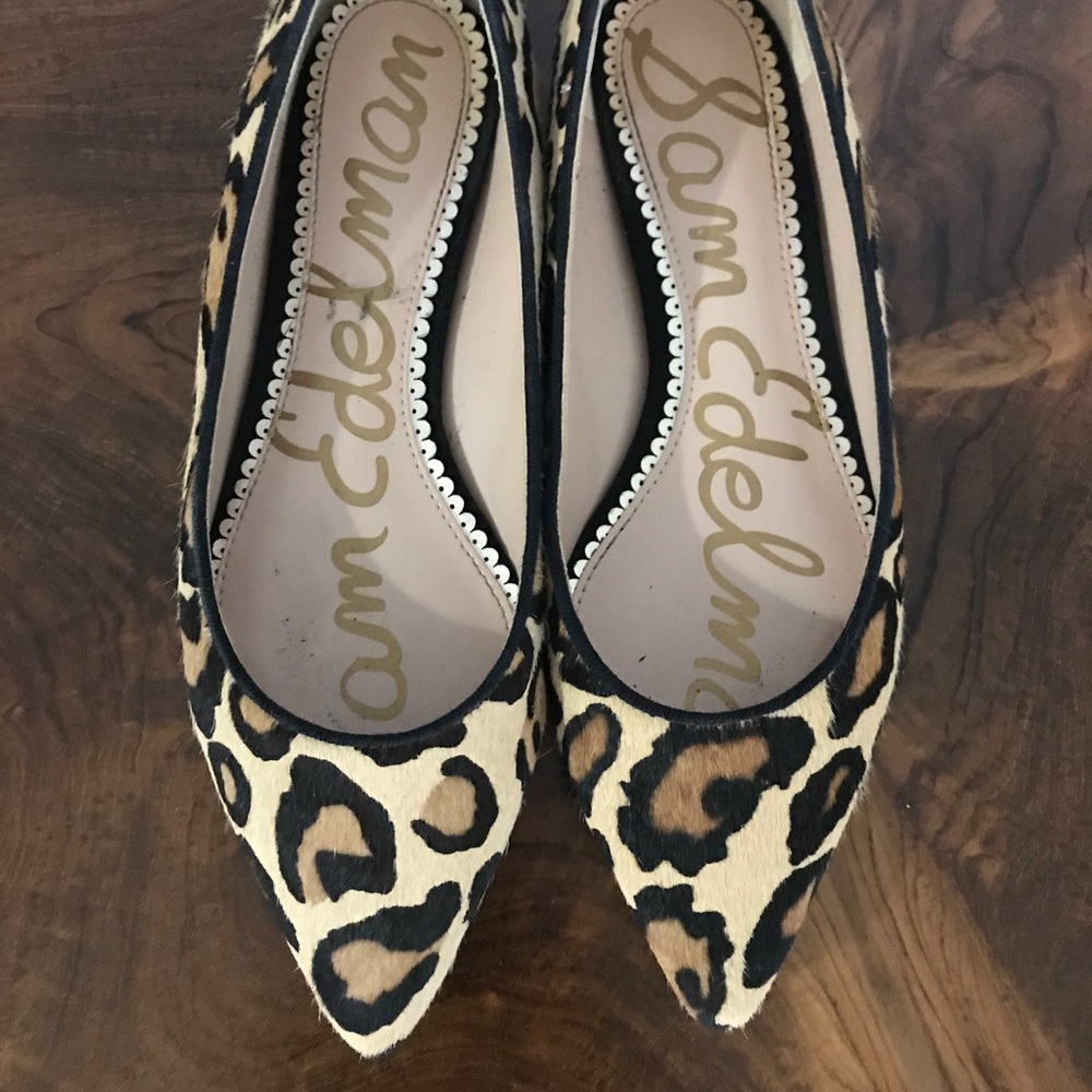 Pointed leopard print Sam Edelman flat